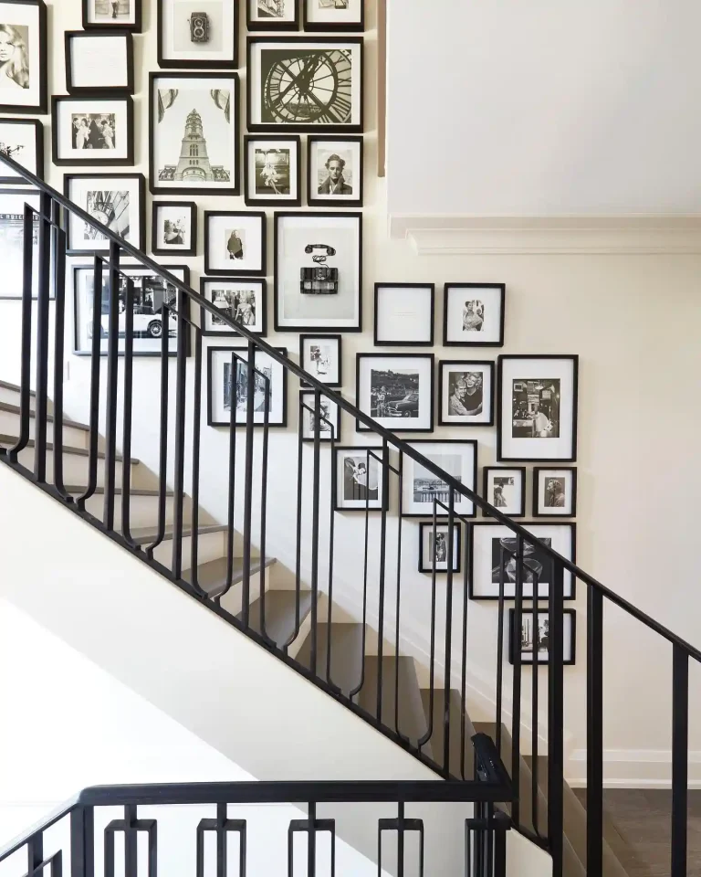 Artistic Gallery Wall Staircase