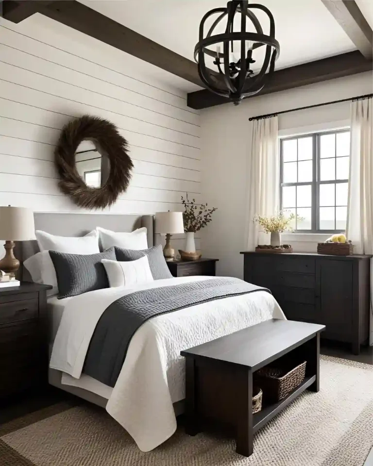 Modern Farmhouse with Dark Wood Touches