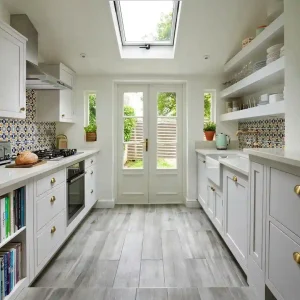 Light-Filled Galley with Colorful Tiles