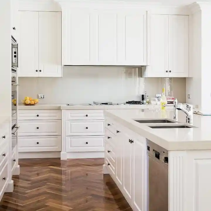 Classic White Kitchen with Soft Cream Backsplash