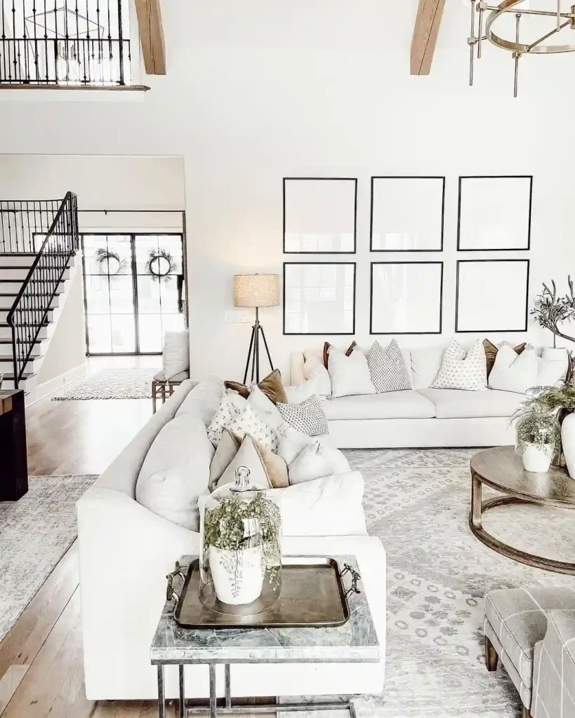 Minimalist Farmhouse with High Ceilings