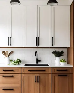 16 White kitchen with black hardware