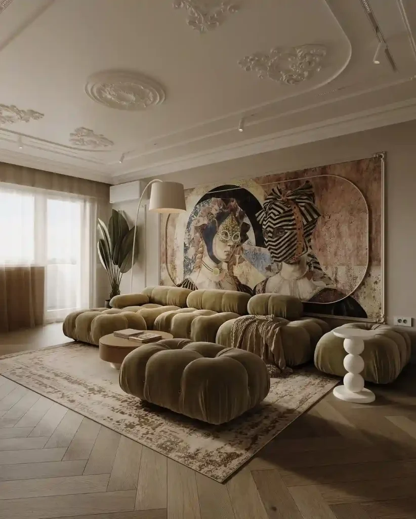 Beige Living Room Paint Color Idea