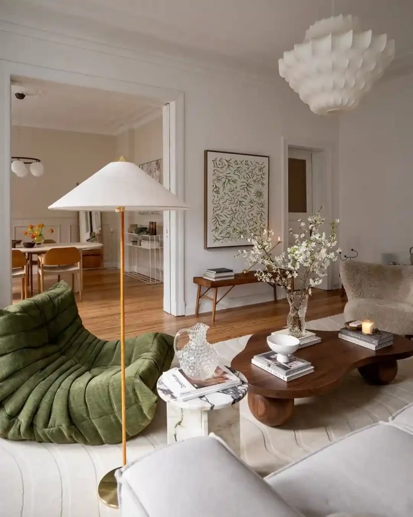 Cool White Living Room Paint Color Idea