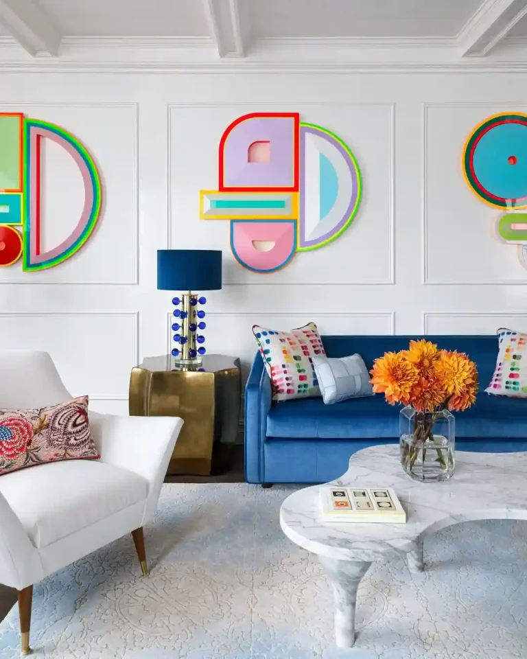 Crisp White Living Room Paint Color Idea