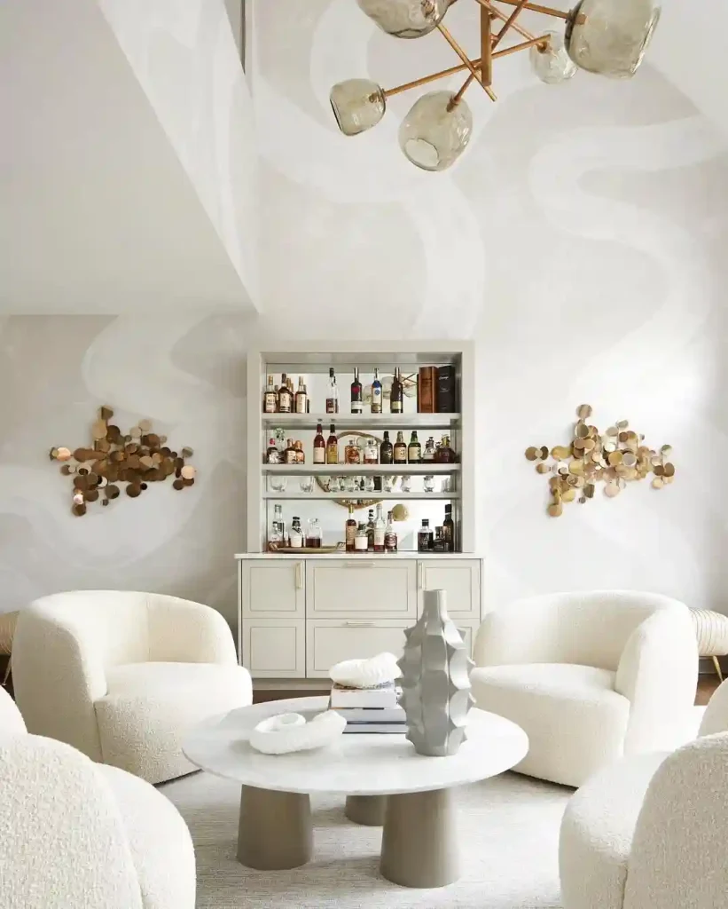 Earthy Modern Minimalist Living Room with Warm Neutrals