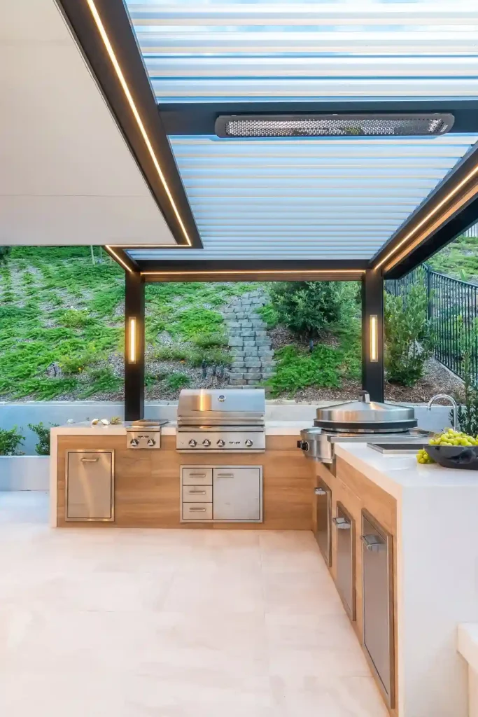 High-End Outdoor Kitchen Pergola
