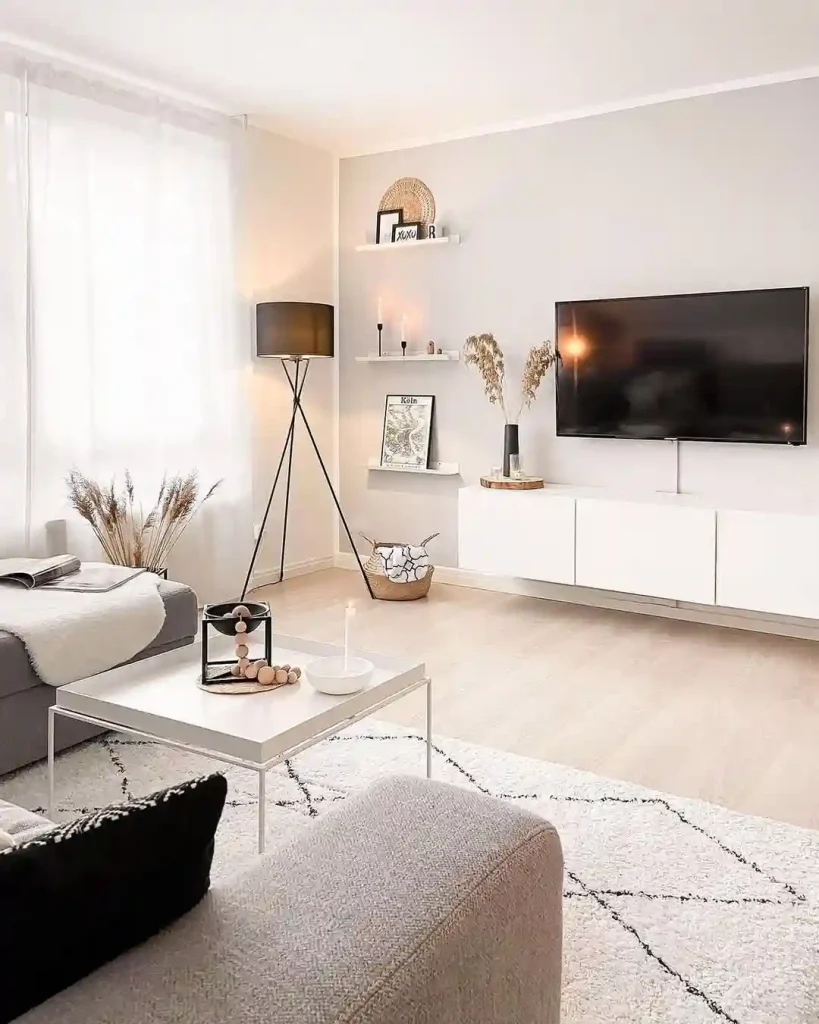 Light-Filled Minimalist Scandinavian Living Room