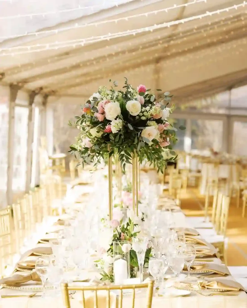 Luxe White & Gold Reception Tent