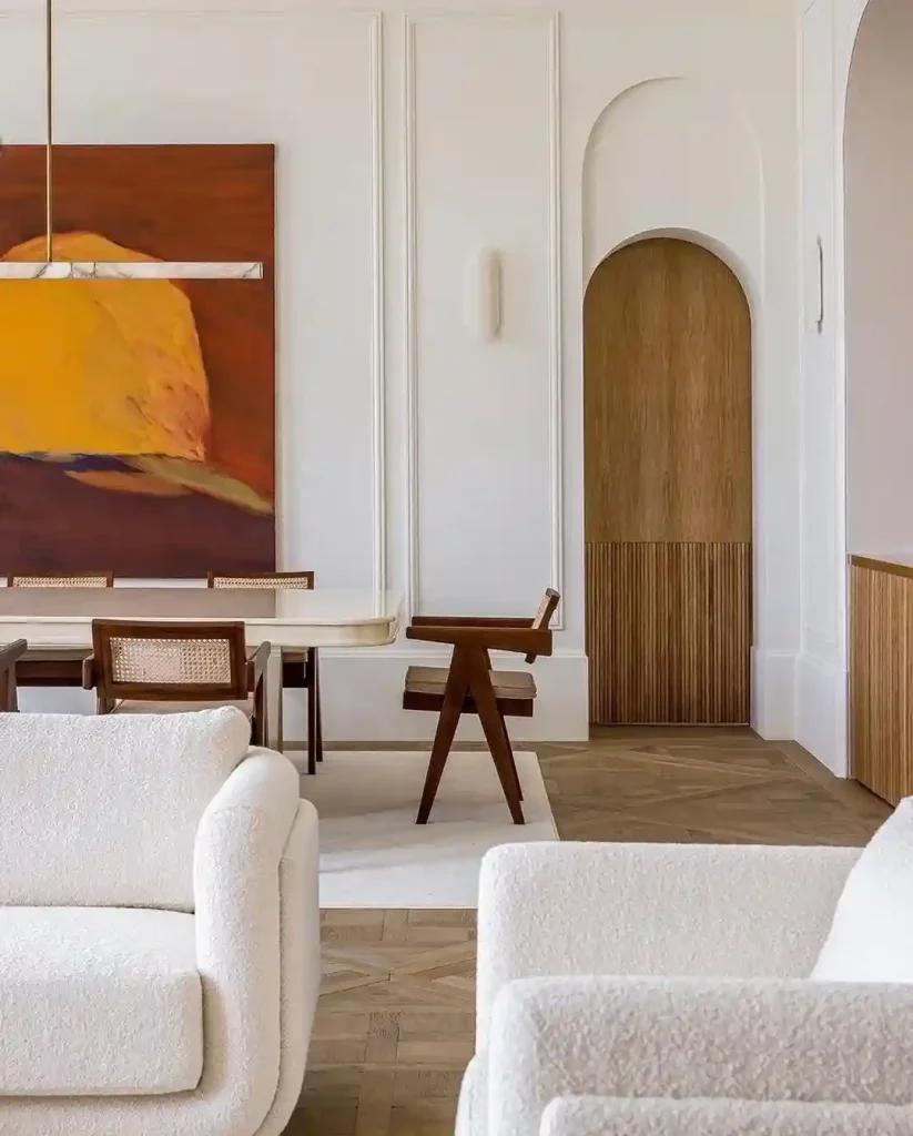 Modern Minimalist Living Room with Bold Artwork