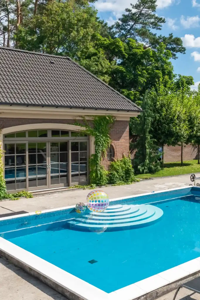 Modern Pool with Circular Entry Steps