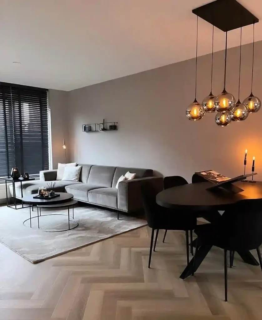 Moody Nordic Living Room with Ambient Lighting