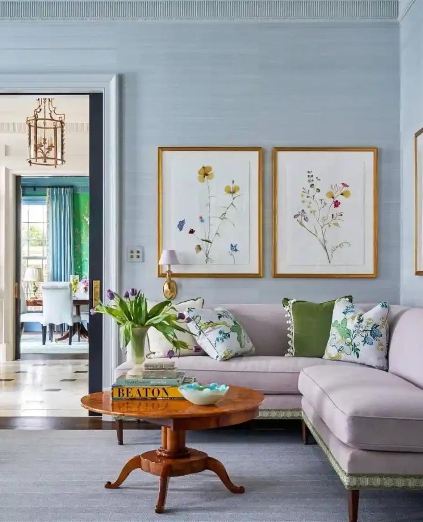Powder Blue Living Room Paint Color Idea