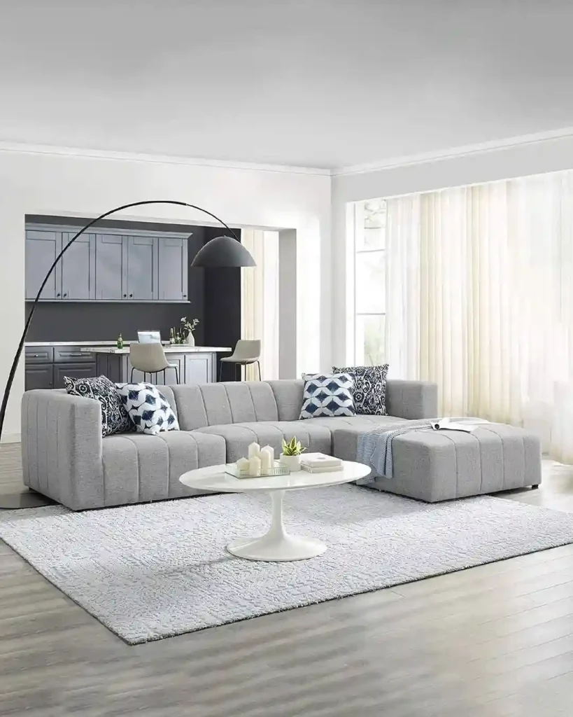 Scandinavian Living Room with Statement Sofa