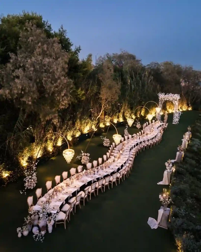 Serpentine Table Under the Stars