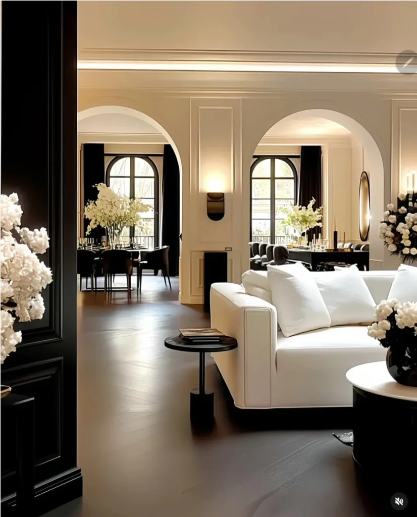 Warm Off-White Living Room Paint Color Idea