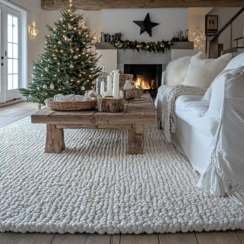 Chunky Knit Rug for Rustic Charm