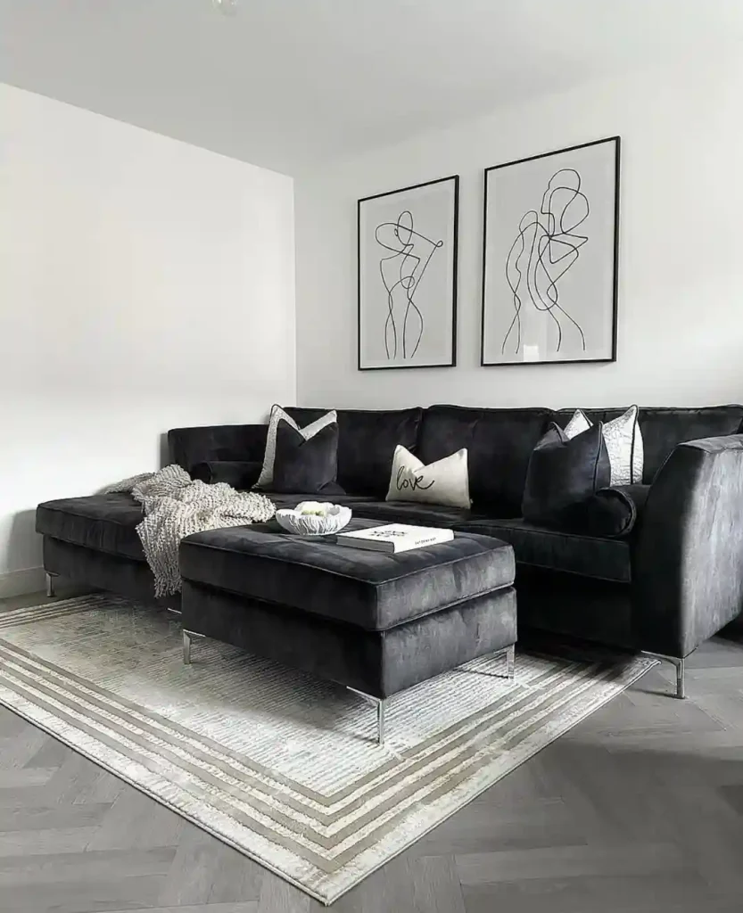 Monochrome Striped Rug for a Sleek Look