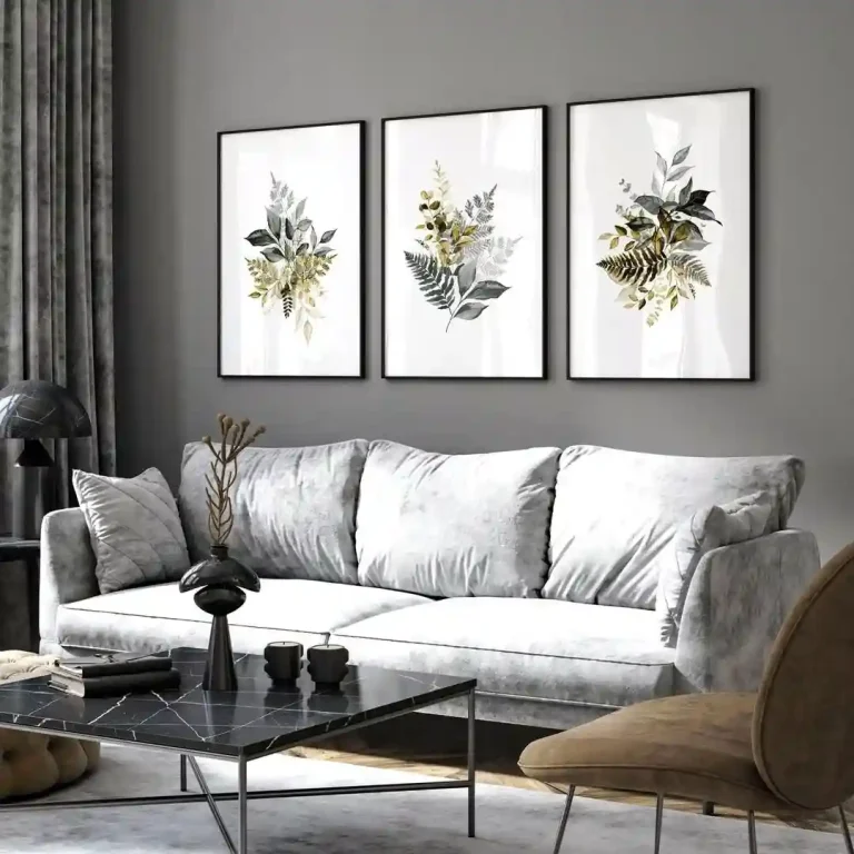 Moody Botanical Drama on a Gray Wall