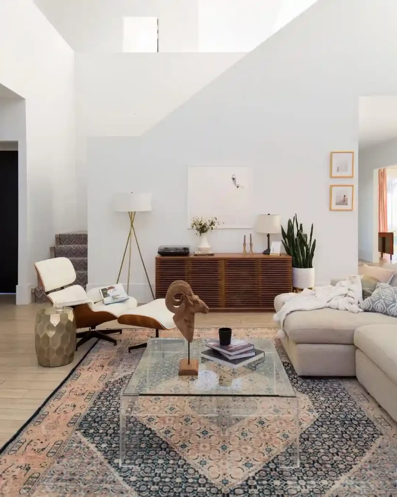 Multi-Toned Persian Rug with Layered Pattern