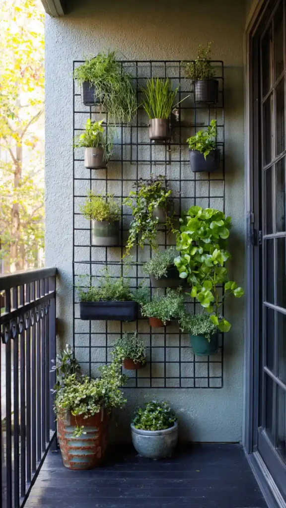 Balcony Vertical Grid Wall