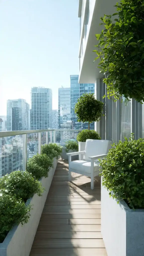 Compact Urban High-Rise Balcony Garden
