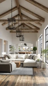 25 Industrial Farmhouse Living Room Ideas