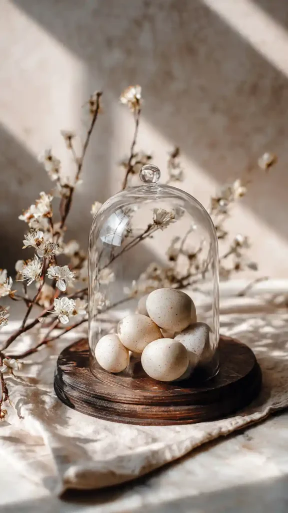 Glass Cloche Egg Display