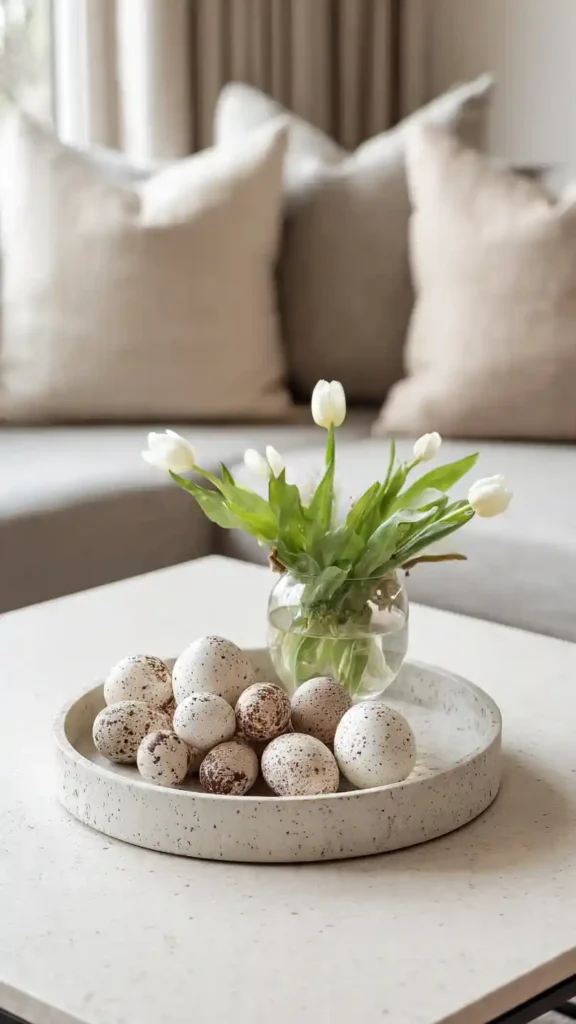 Minimalist Easter Coffee Table Styling