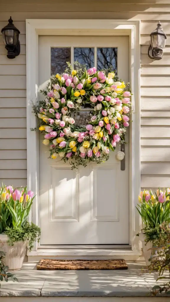 Oversized Floral Wreath Statement