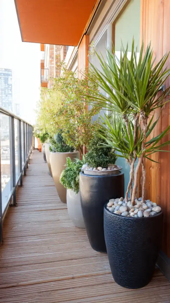 Privacy Plant Strip Along Railing