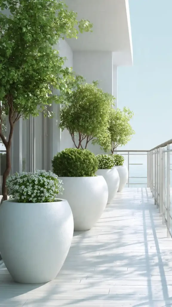 Structured Minimal Balcony Garden