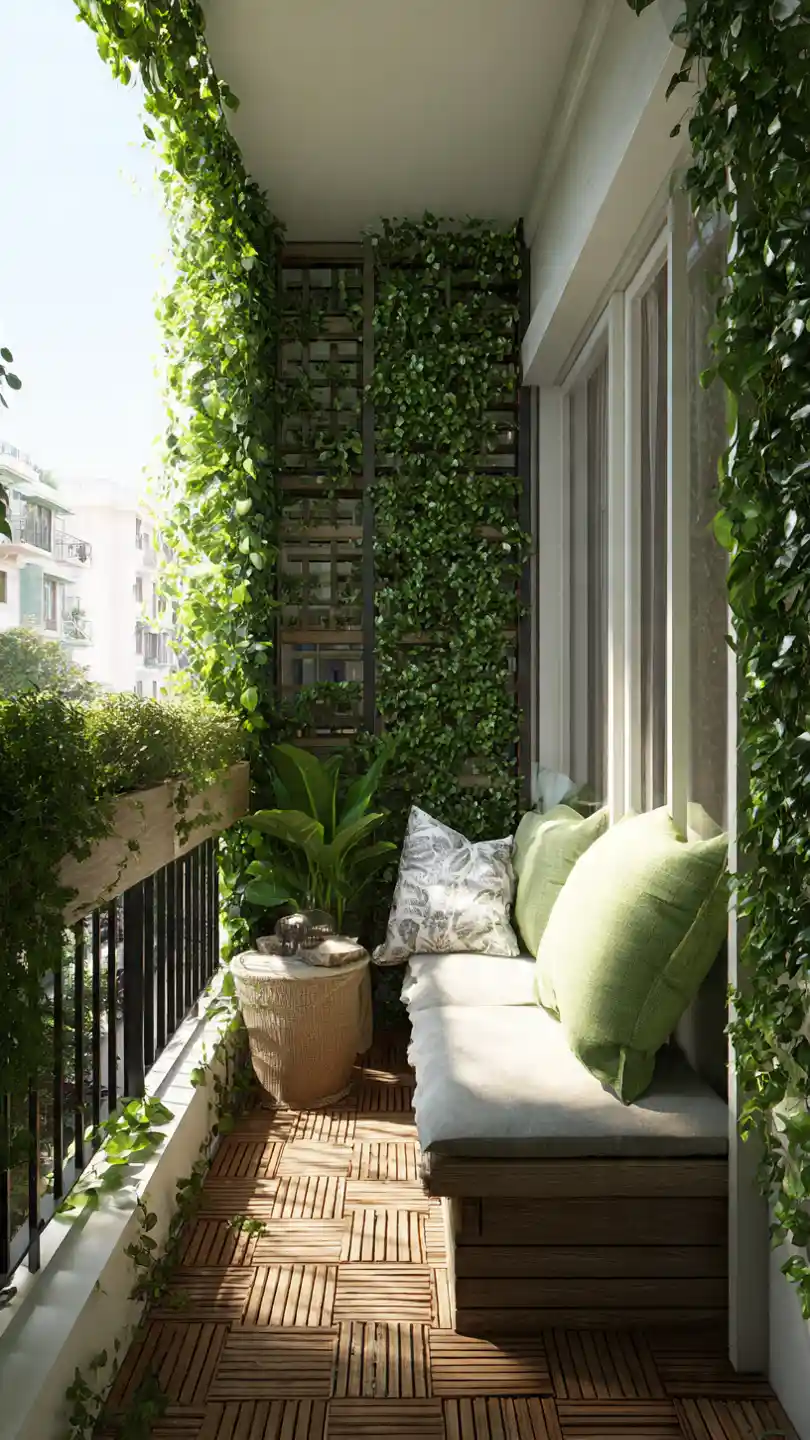 Vertical Trellis Balcony Garden