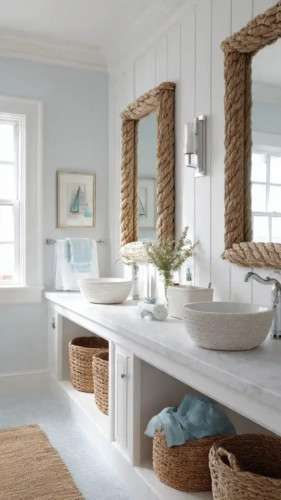 Coastal Style Rope Mirror