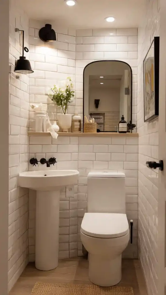 Corner Sink Tiny Bathroom Layout