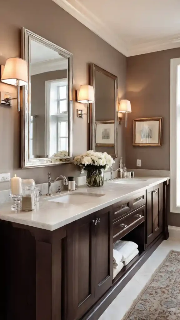 Double Mirrors for Double Vanity