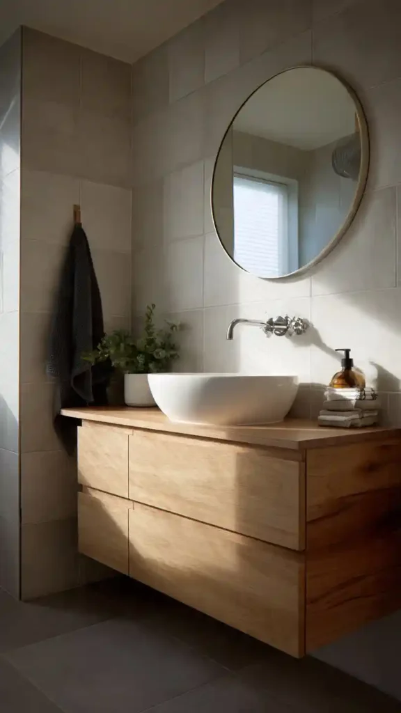 Floating Wood Bathroom Vanity