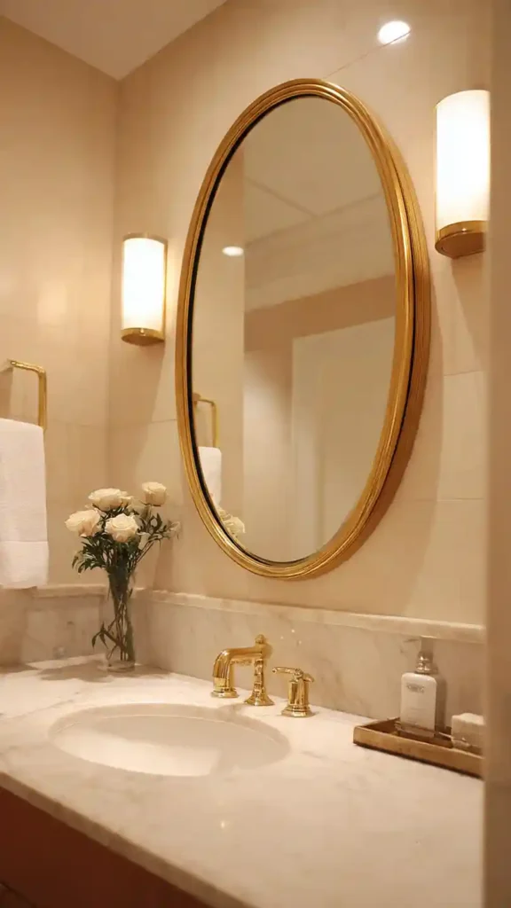 Gold Frame Bathroom Mirror