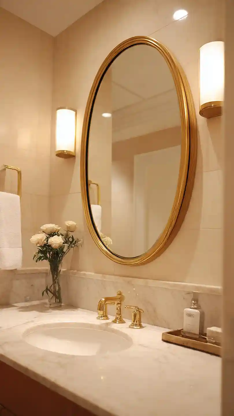 Gold Frame Bathroom Mirror