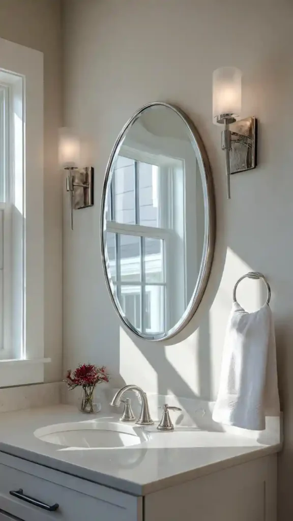 Oval Bathroom Mirror