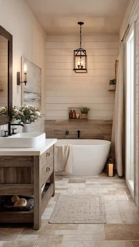 Small Farmhouse Bathroom Layout