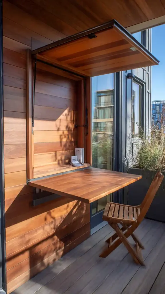 Foldable Wall Table Setup