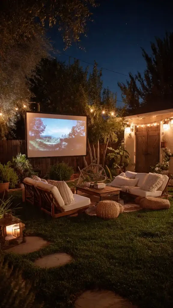 Outdoor Movie Setup