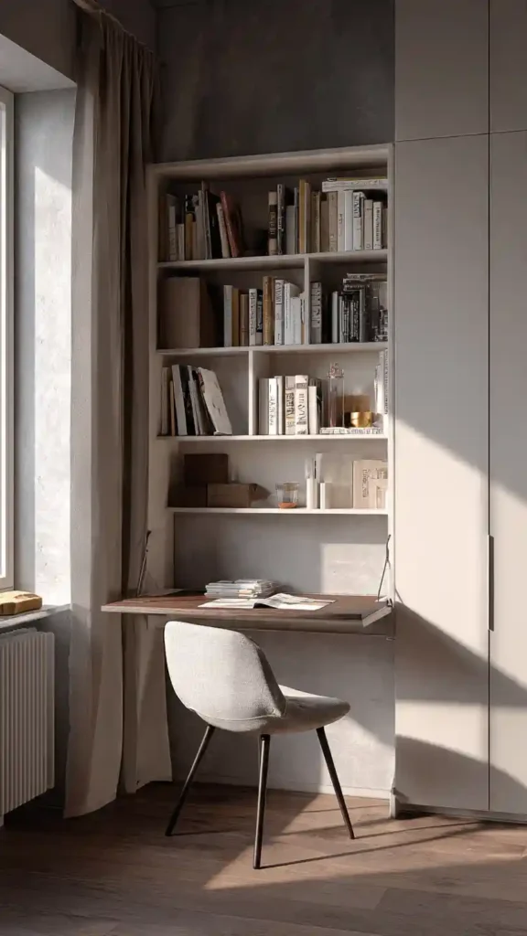 Wall-Mounted Desk Setup